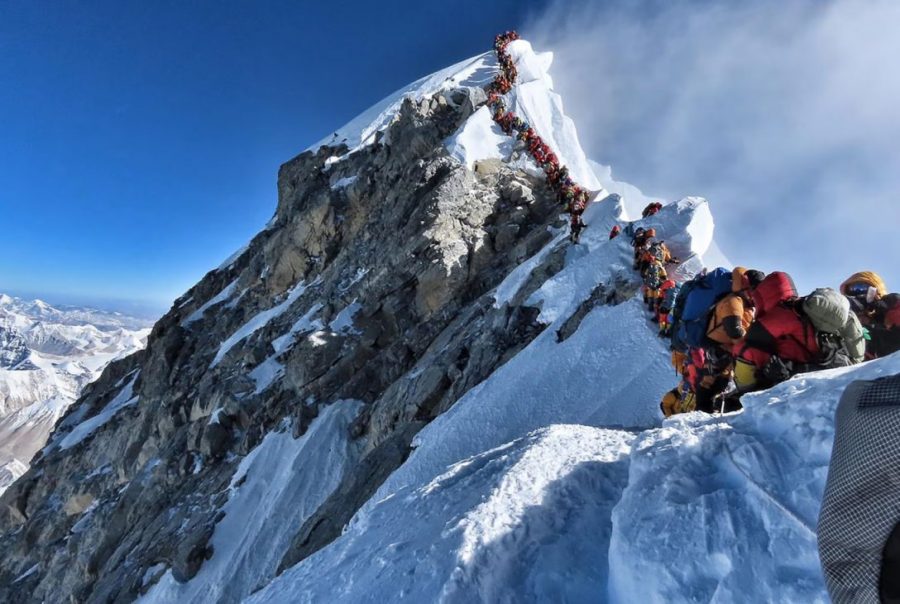 Shailee Basnet and team climbing Mount Everest